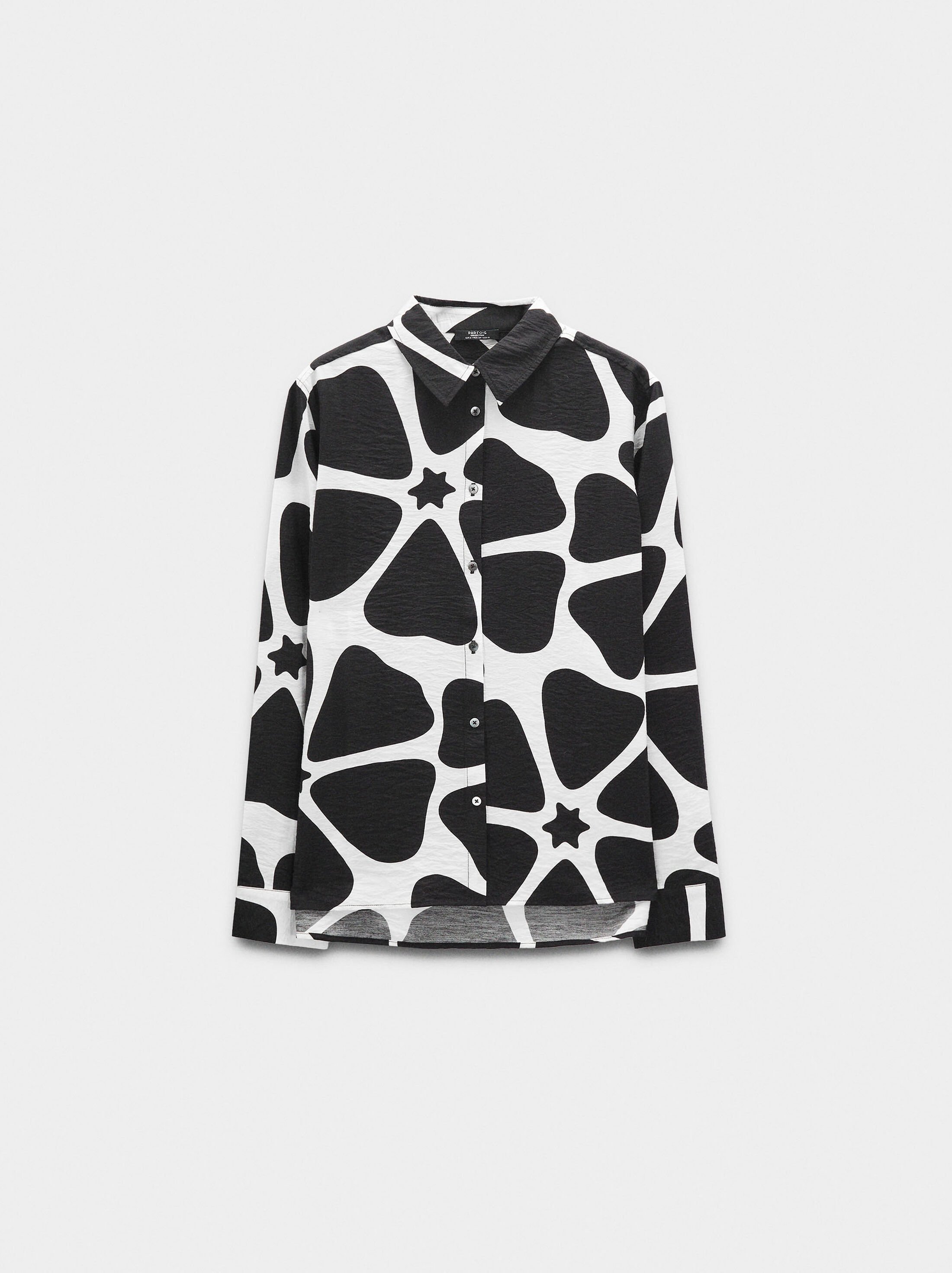 Printed shirt with crinkled effect image number 4.0