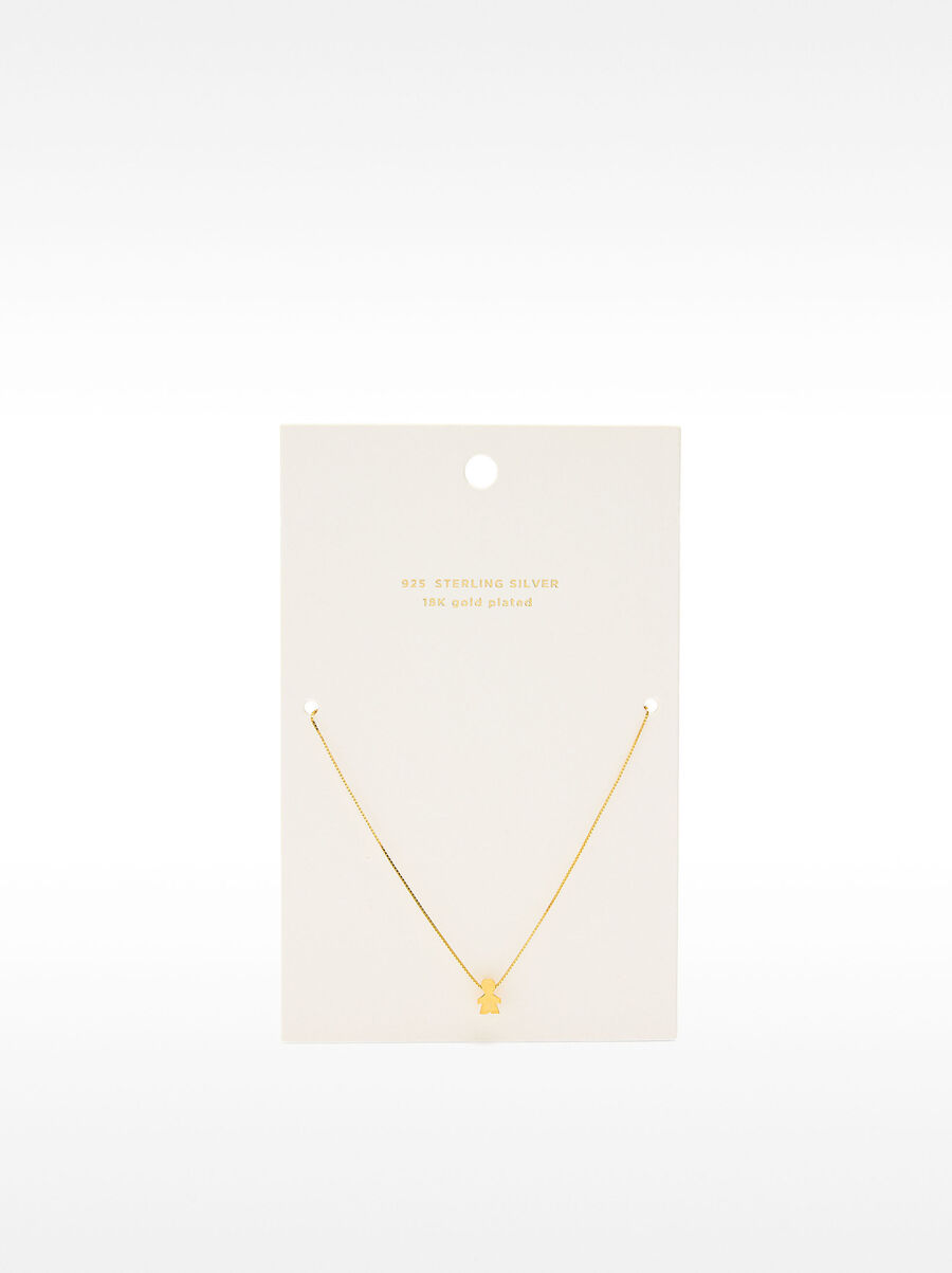 Short necklace with boy charm - 925 sterling silver