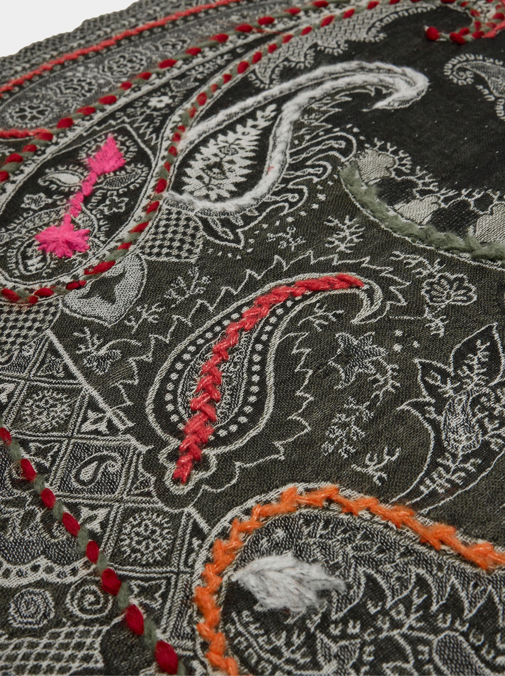 Printed wool scarf image number 1.0