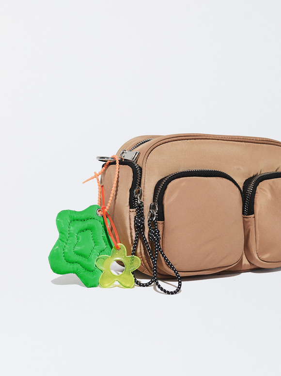 Nylon Crossbody Bag, Camel, hi-res