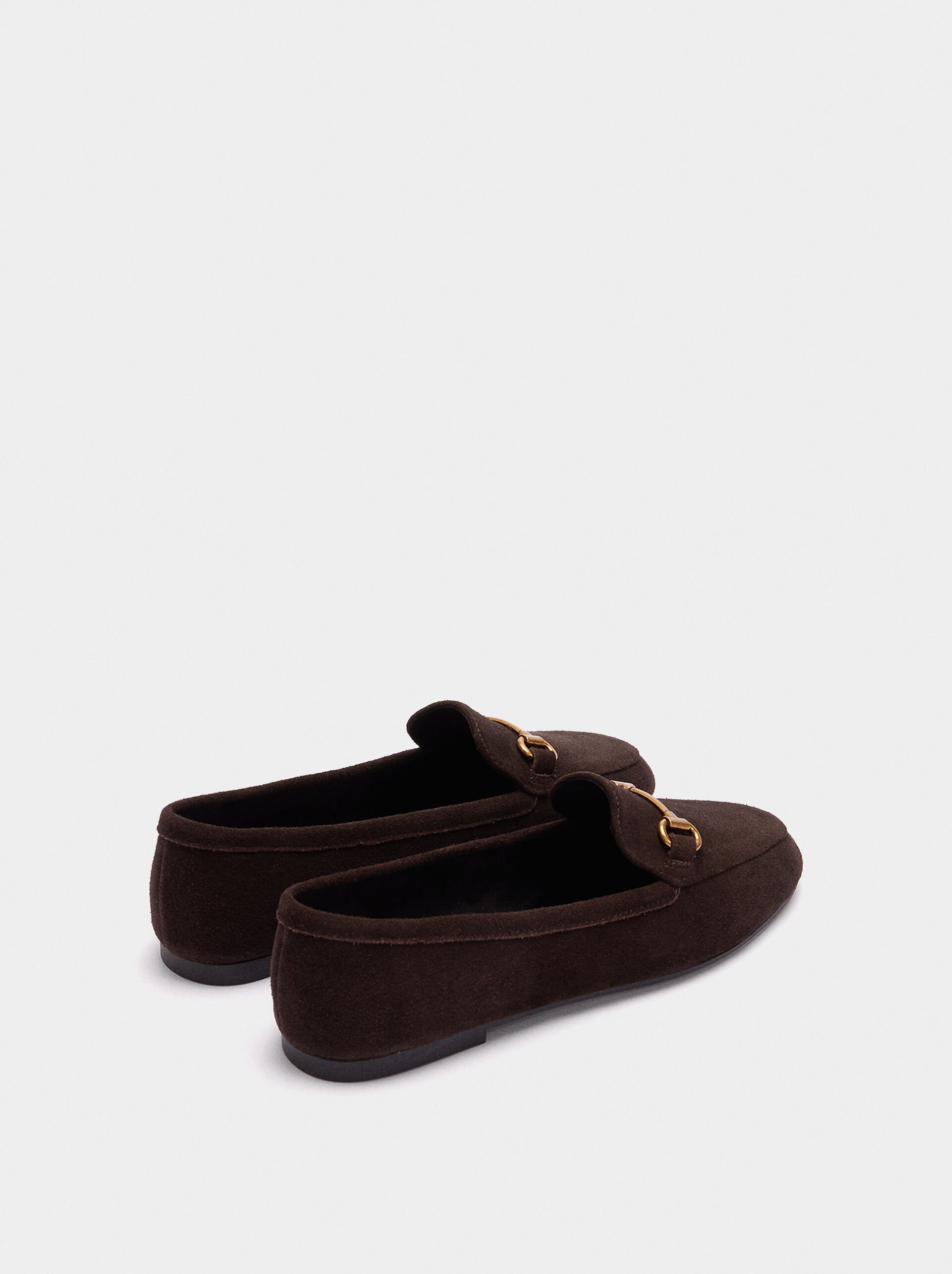 Leather loafers with buckle image number 3.0