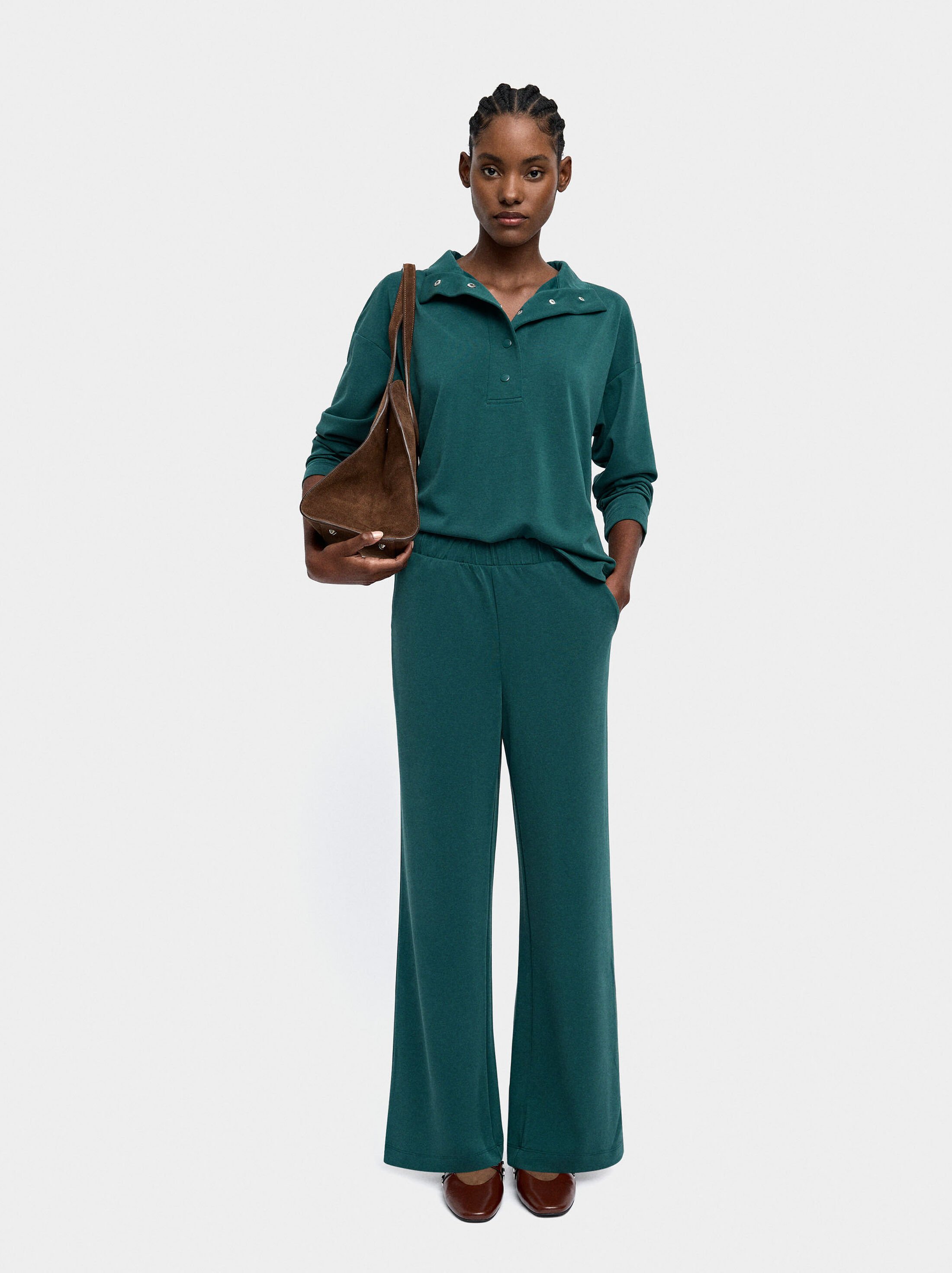Trousers with elastic waistband image number 0.0
