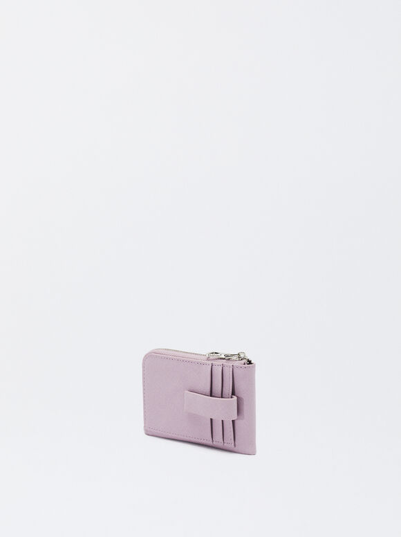 Coin Purse With Card Holder, Violet, hi-res