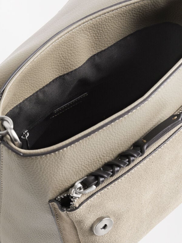 Backpack with Leather Multifunction Straps