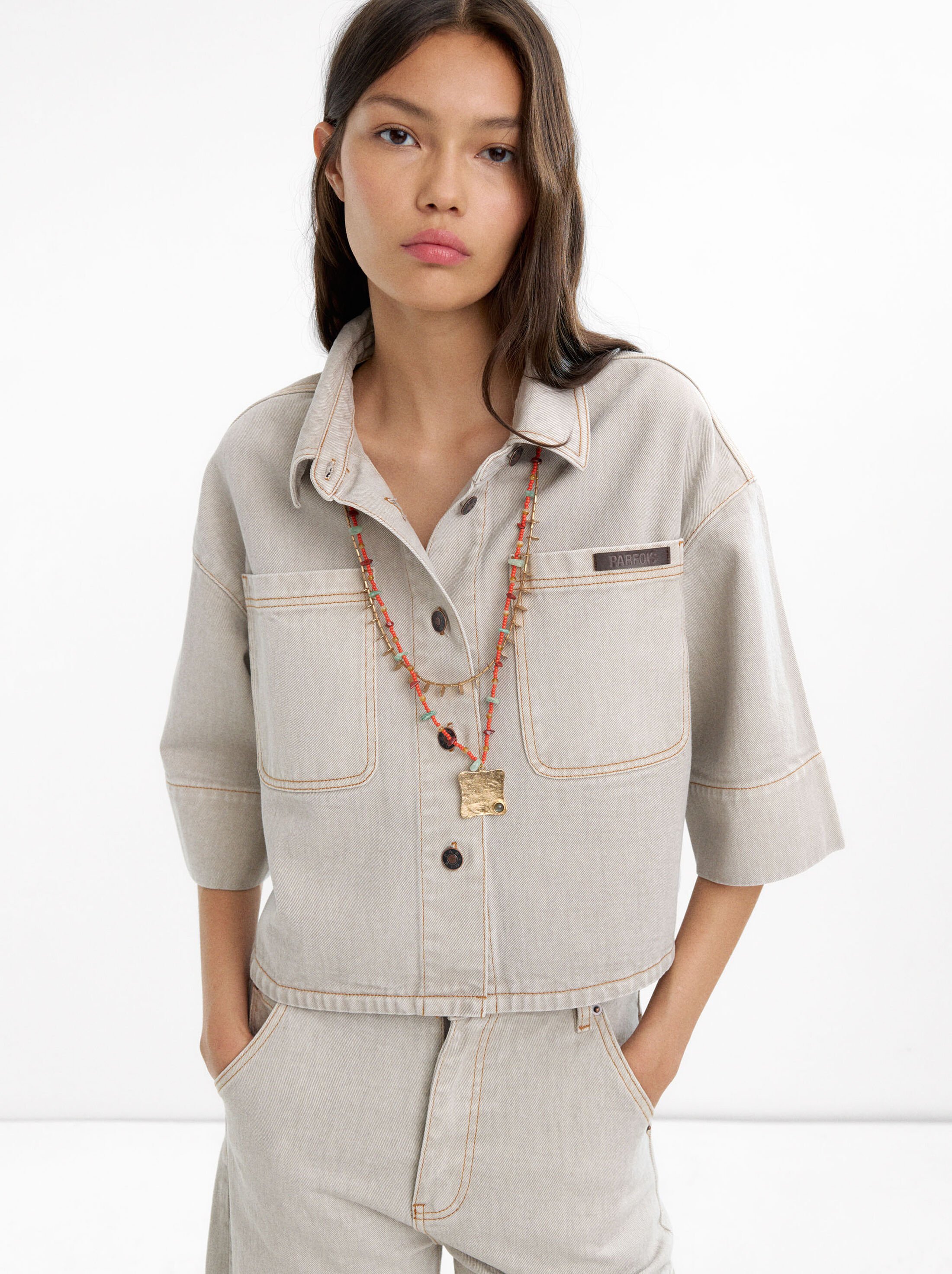 Denim shirt with pockets image number 1.0