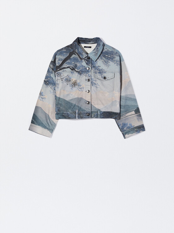 Veste Imprimée 100% Coton, Multicolore, hi-res