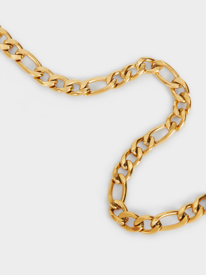 Stainless Steel Links Bracelet, Golden, hi-res