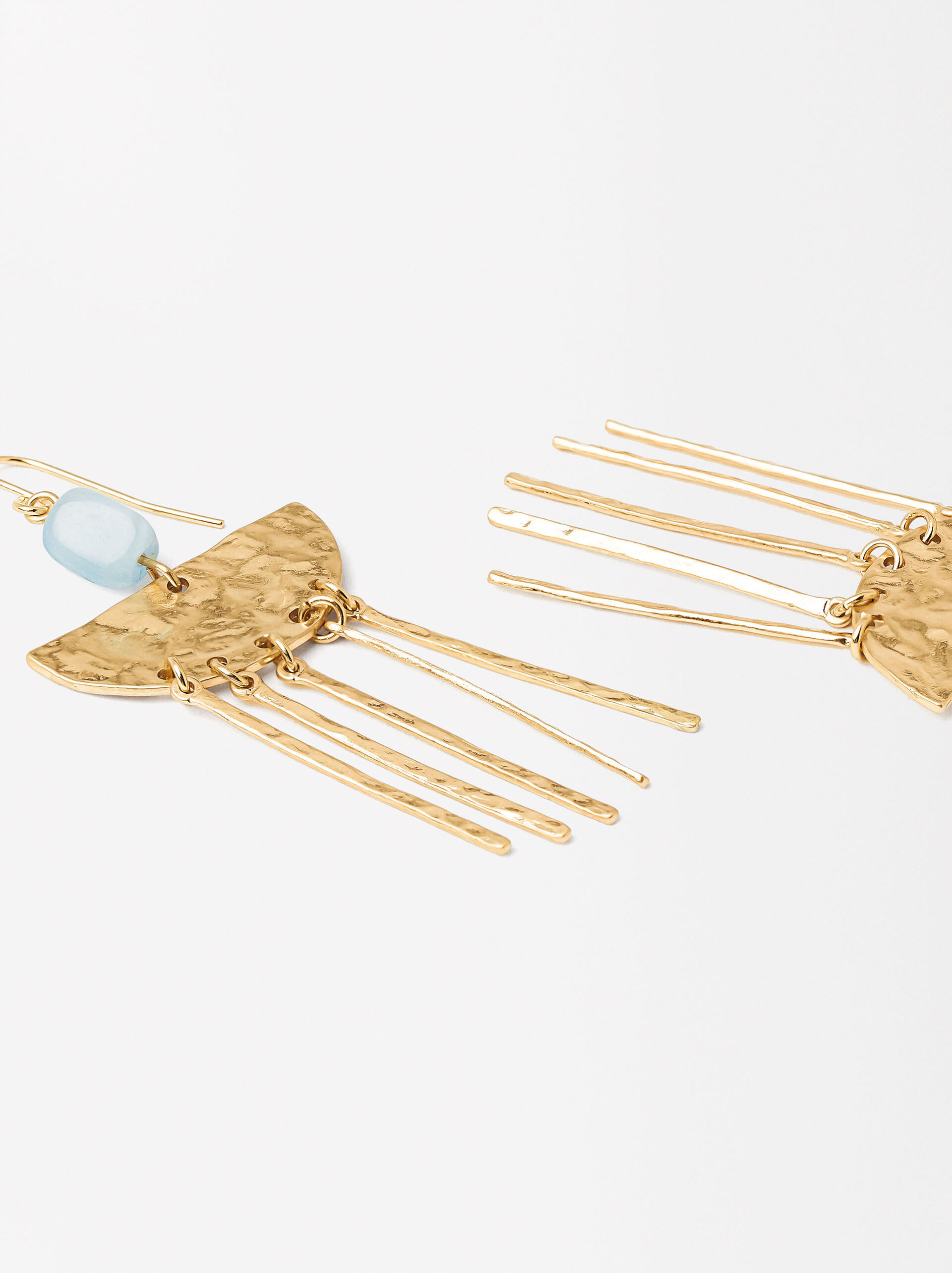 Gold Stone Earrings image number 2.0