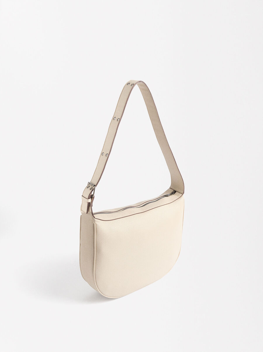 Shoulder bag with studded closure detail