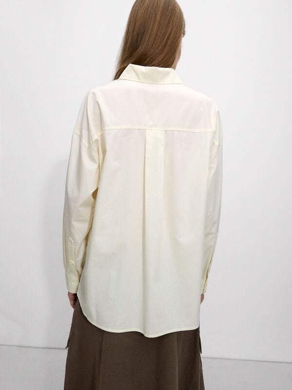 Camicia di cotone con fiore