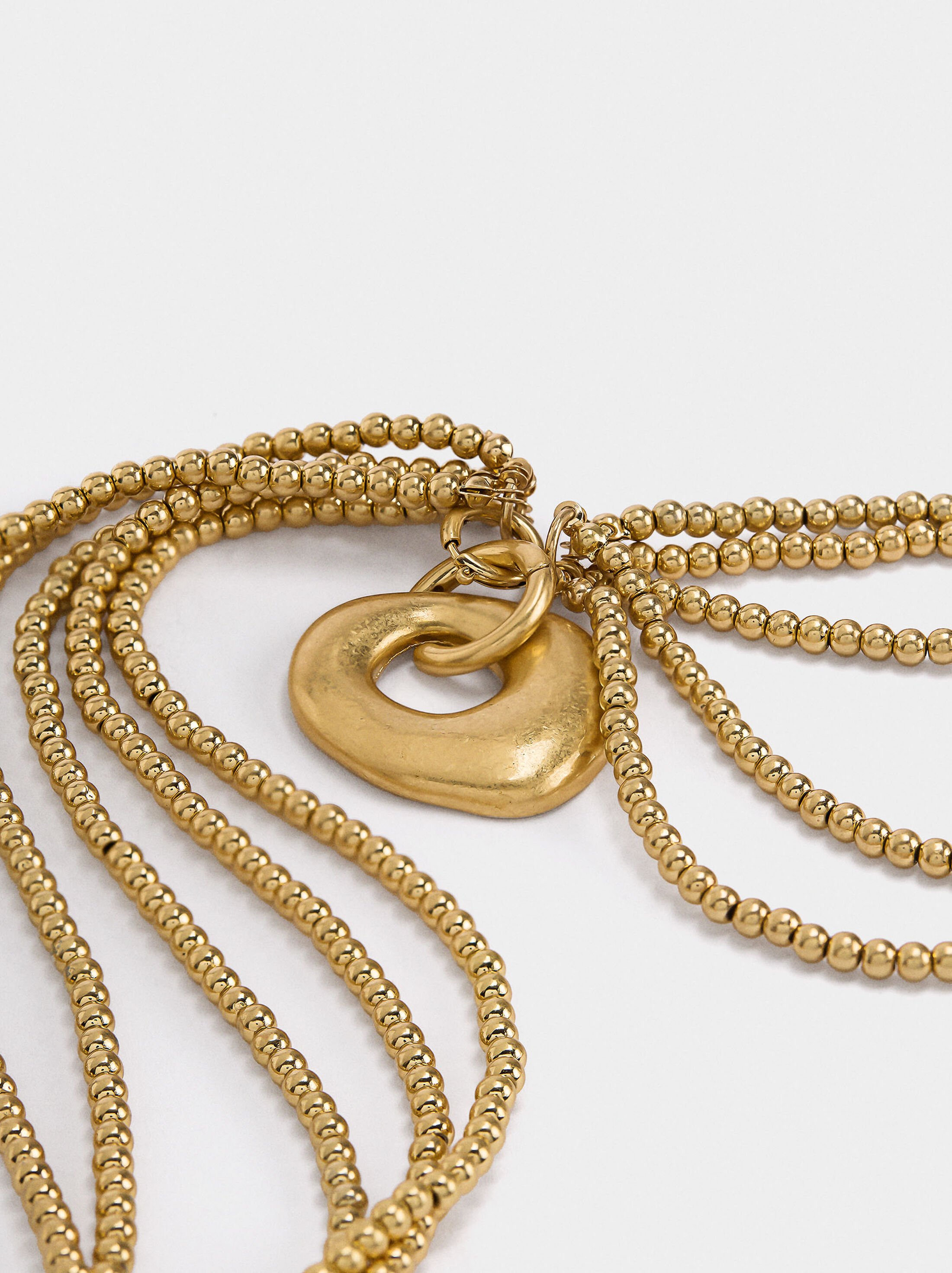 Multi-collar with hoop pendant image number 1.0