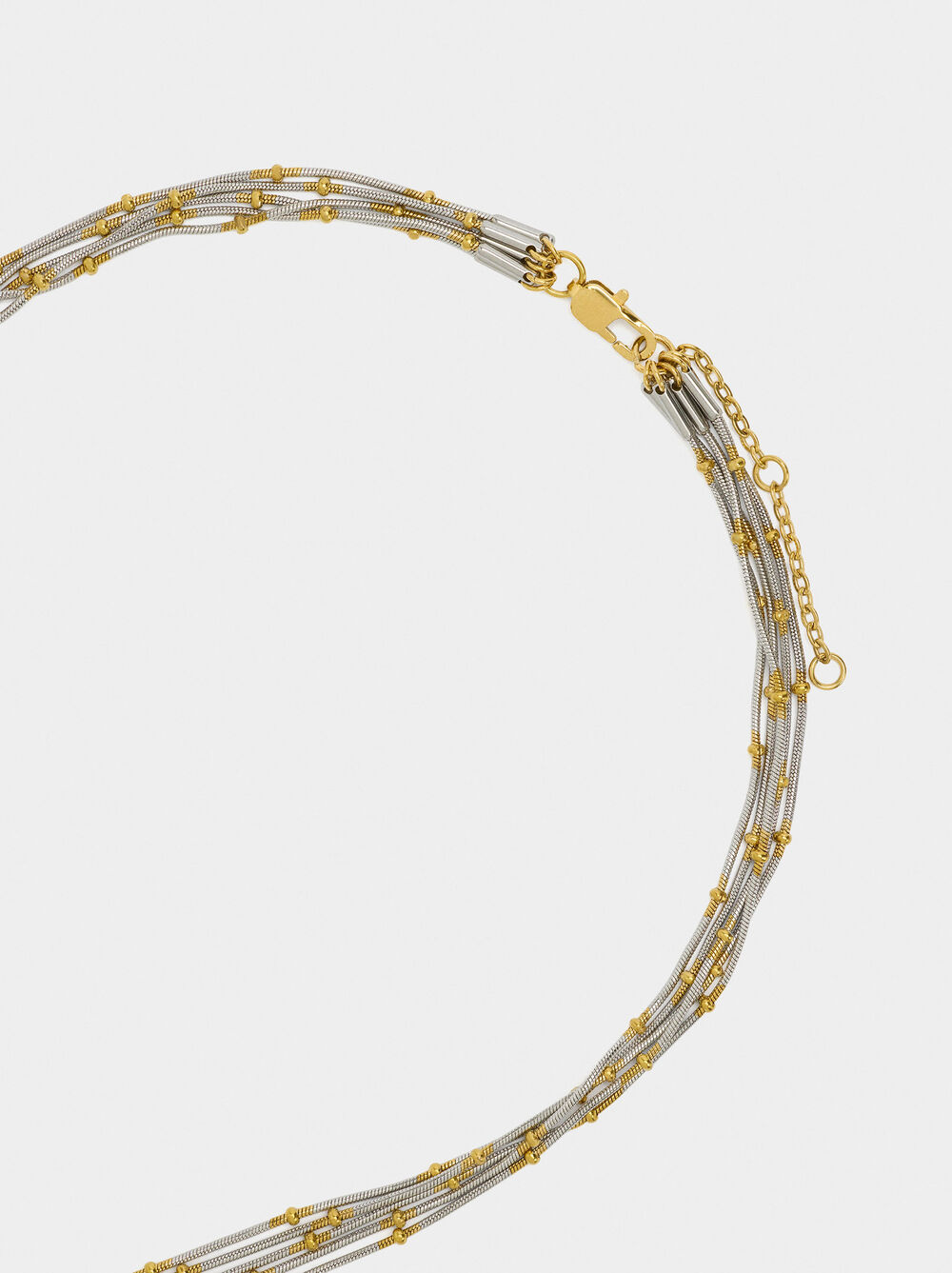 Multi-collar bicolor with stainless steel