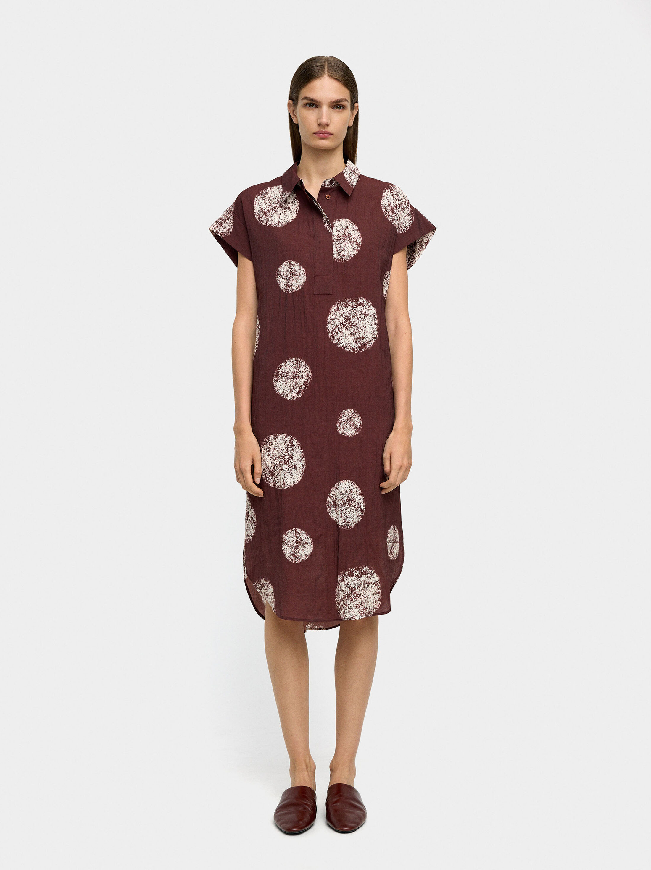 Printed shirt dress image number 3.0