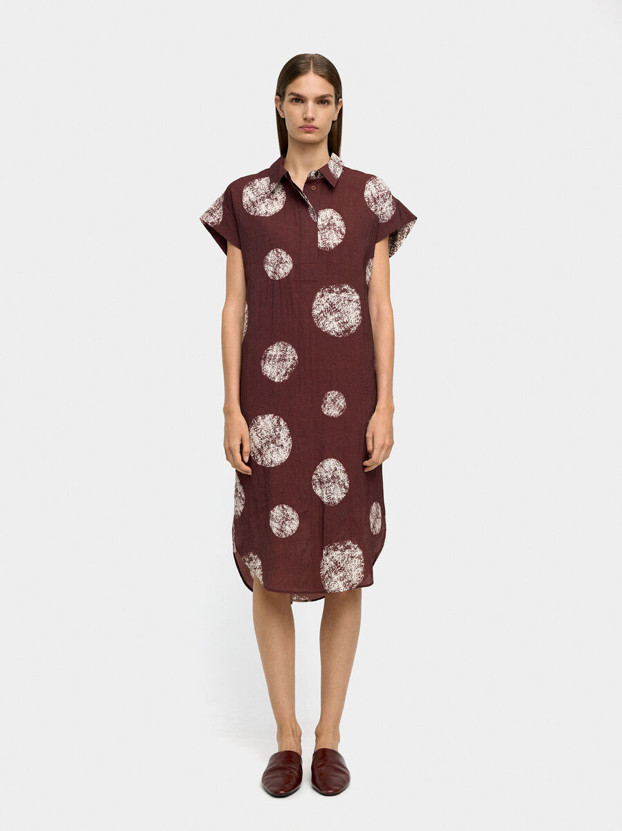 Printed shirt dress