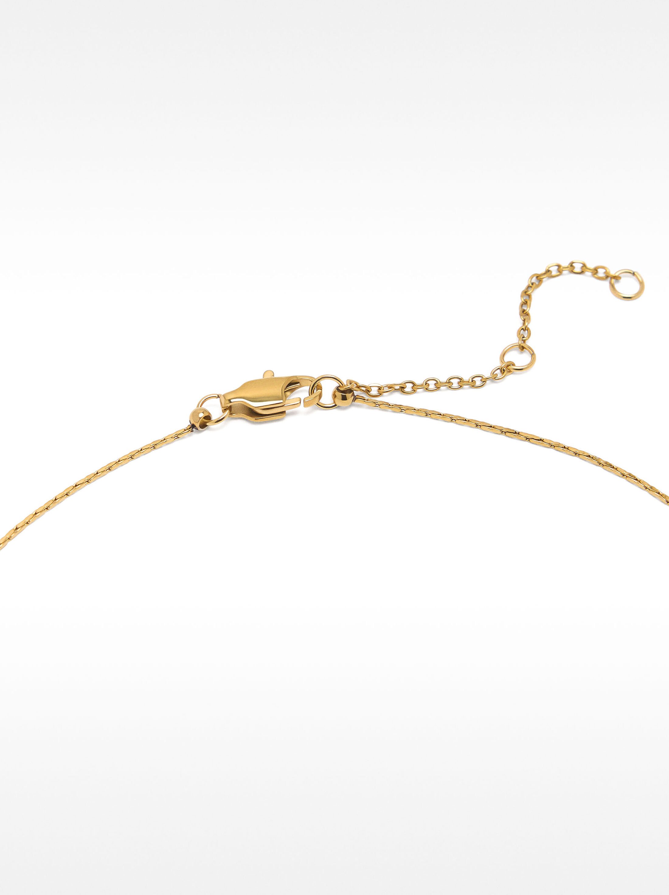 Baroque freshwater pearl necklace - stainless steel image number 2.0
