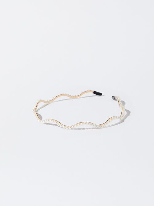 Irregular Headband With Pearls