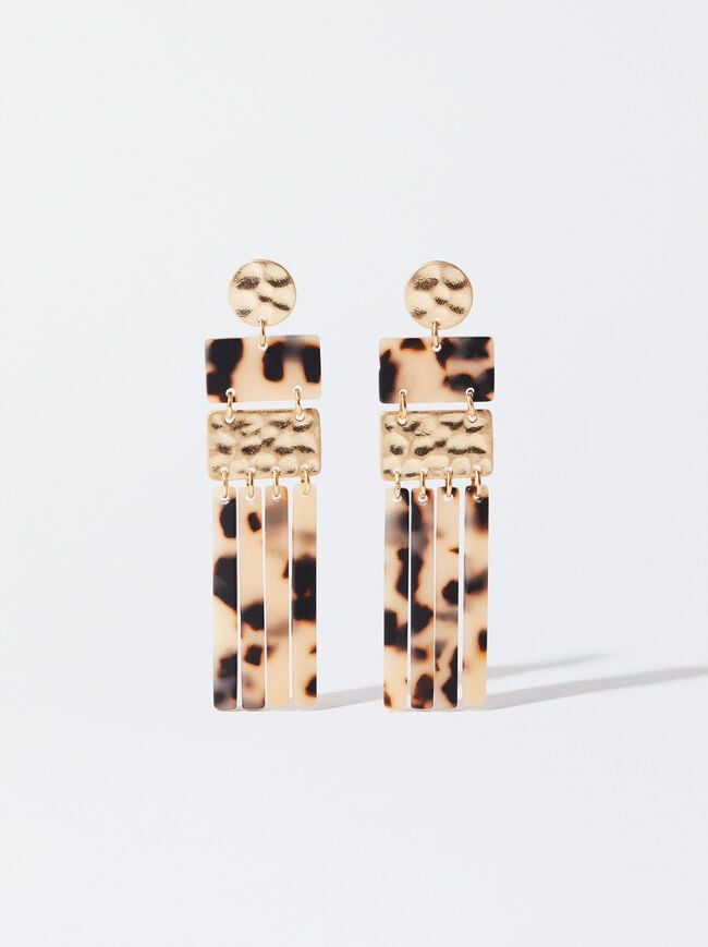 Long Earrings With Resin image number 0.0