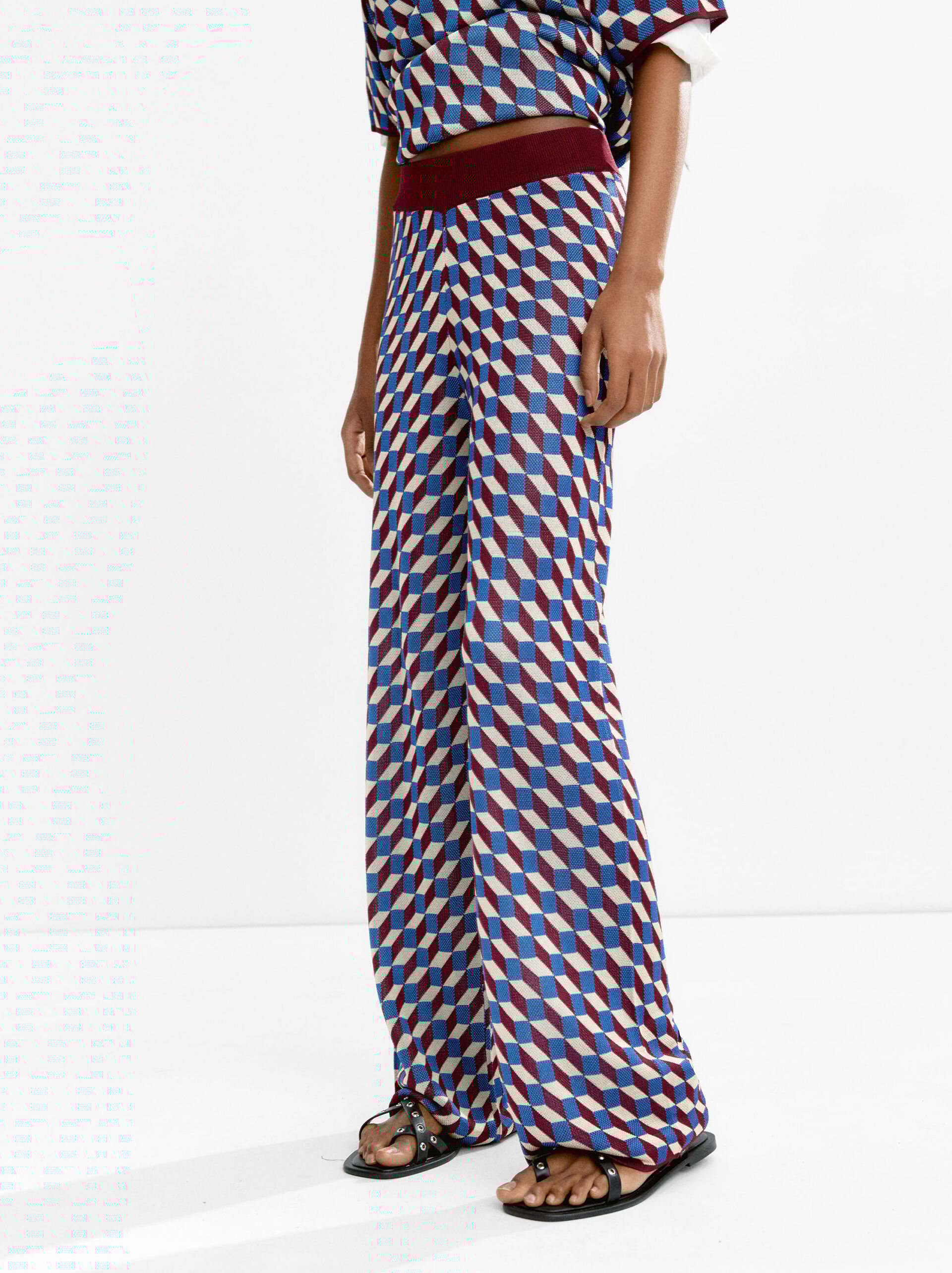 Pantaloni in maglia stampati image number 2.0