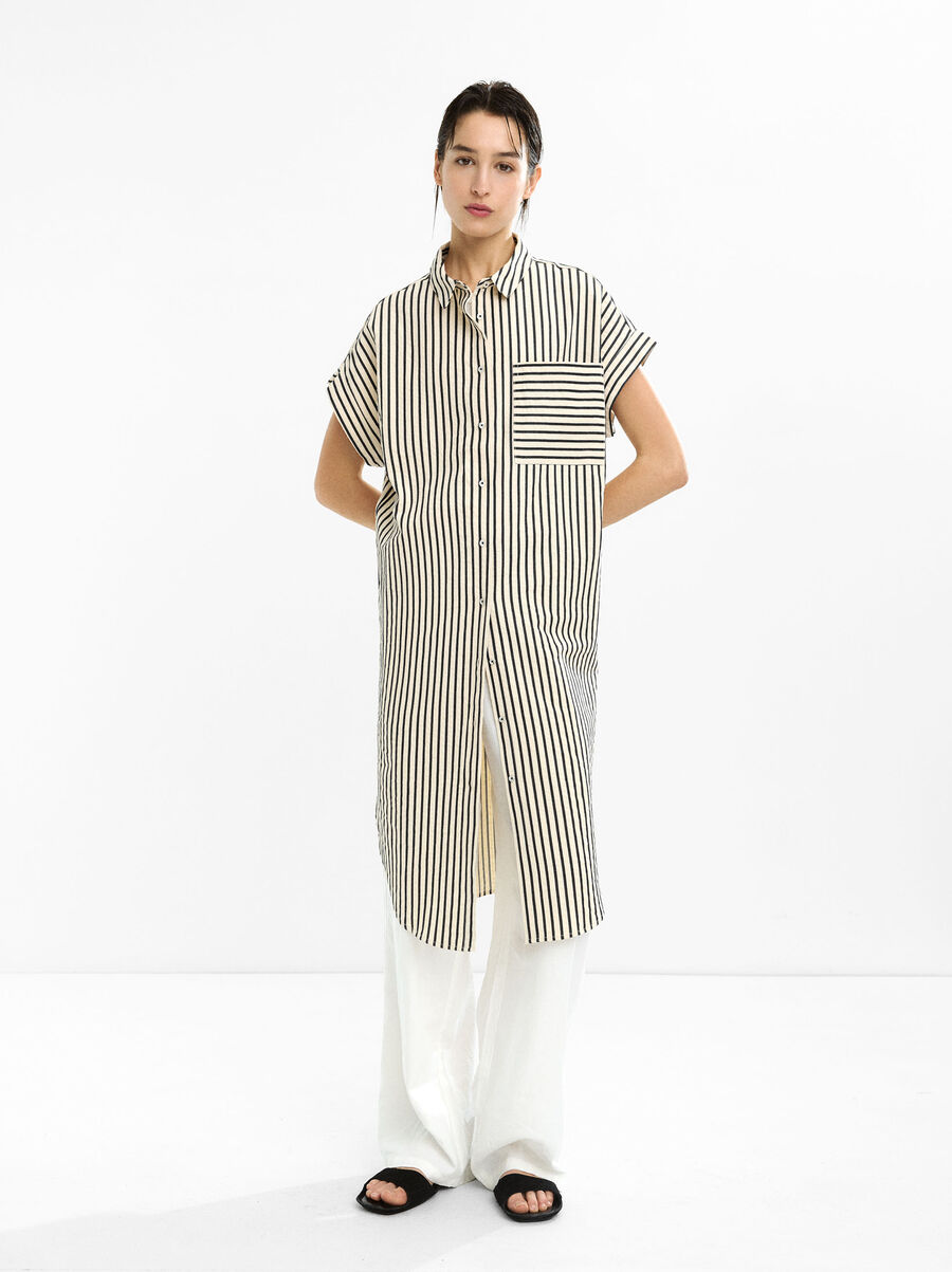Striped shirt dress