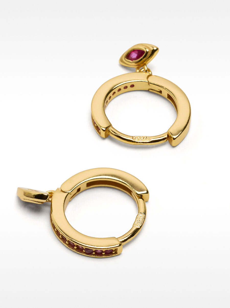 Créoles avec zirconiums - argent sterling 925