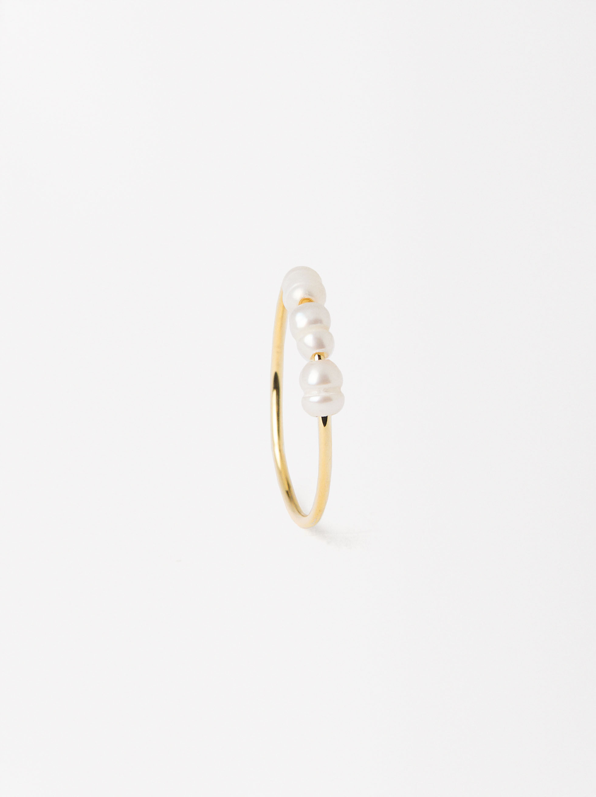 Anillo Con Perlas Plata De Ley 927