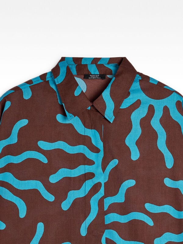 Printed shirtdress 100% cotton