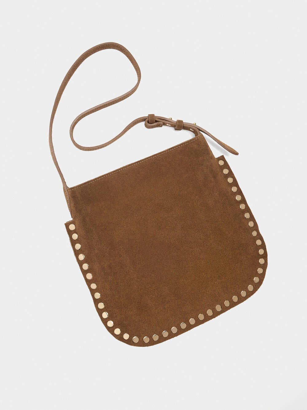 Sac bandoulière en cuir avec clous