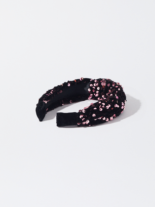 Headband With Sequins, Multicolor, hi-res