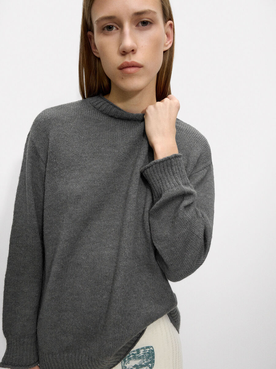 Pull en maille à col rond