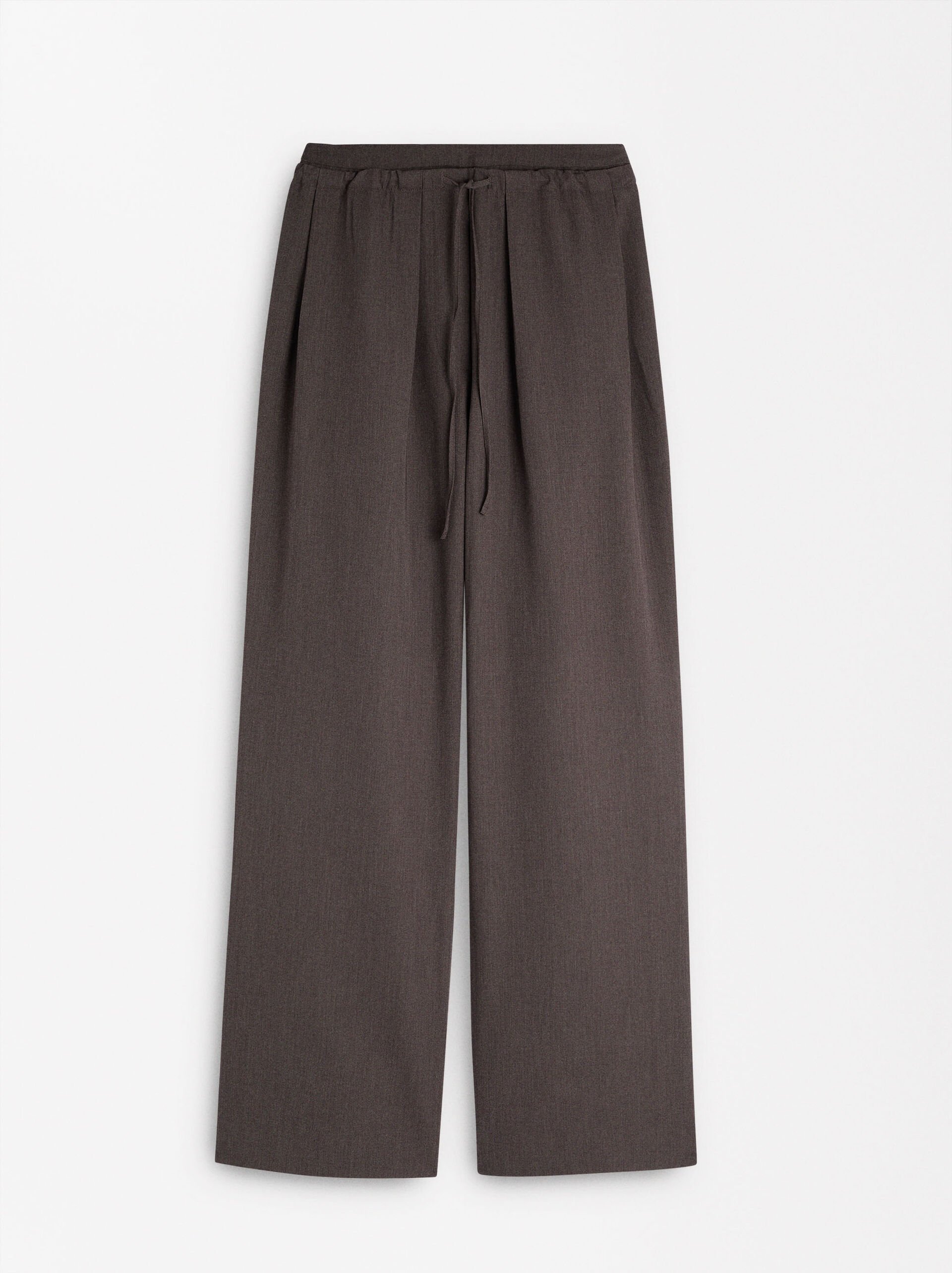 Straight wool blend trousers image number 5.0