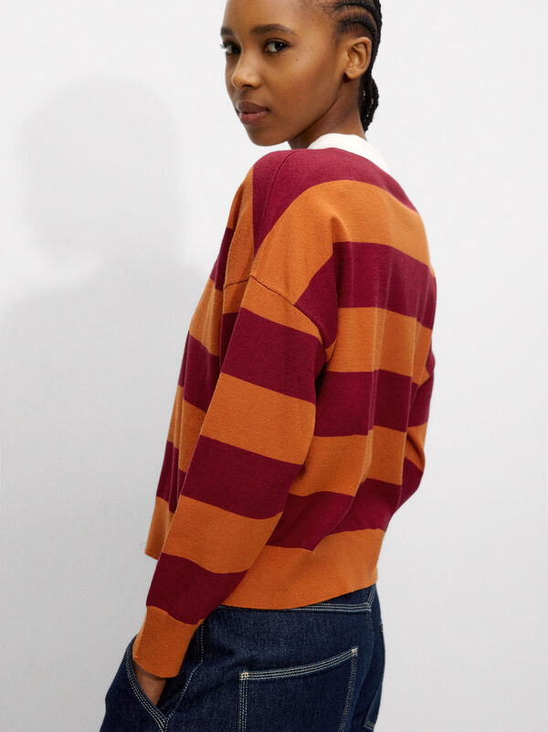 Striped knit sweater
