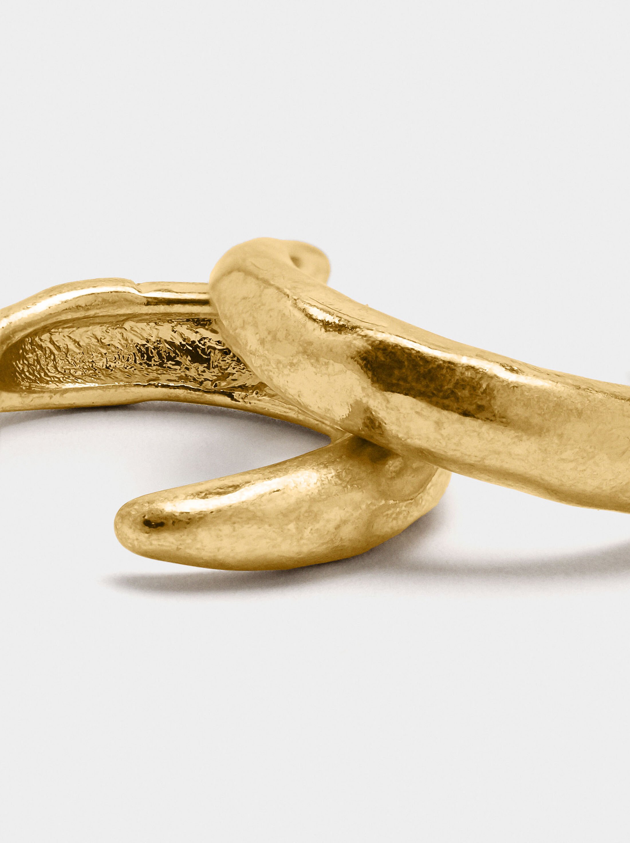 Irregular open hoop earrings image number 1.0