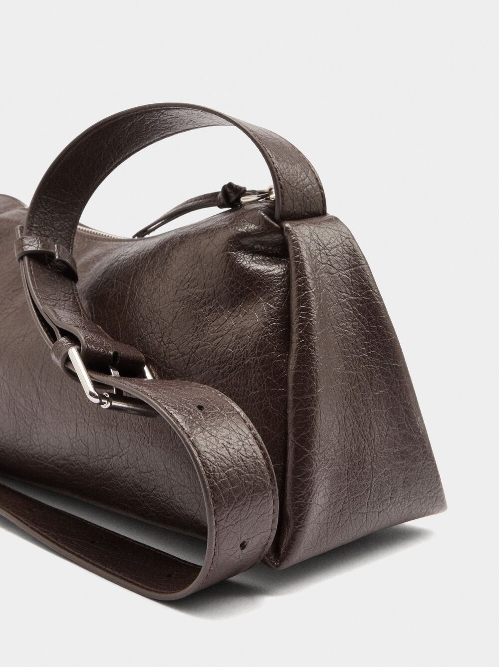 Sac bandoulière en effet craquelé