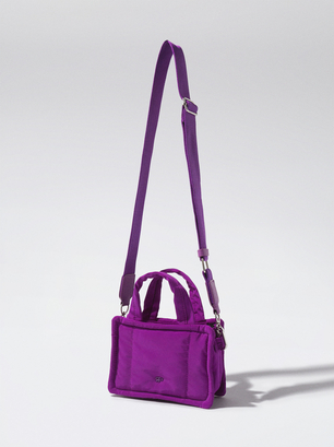 Nylon Mini Tote Bag, Purple, hi-res