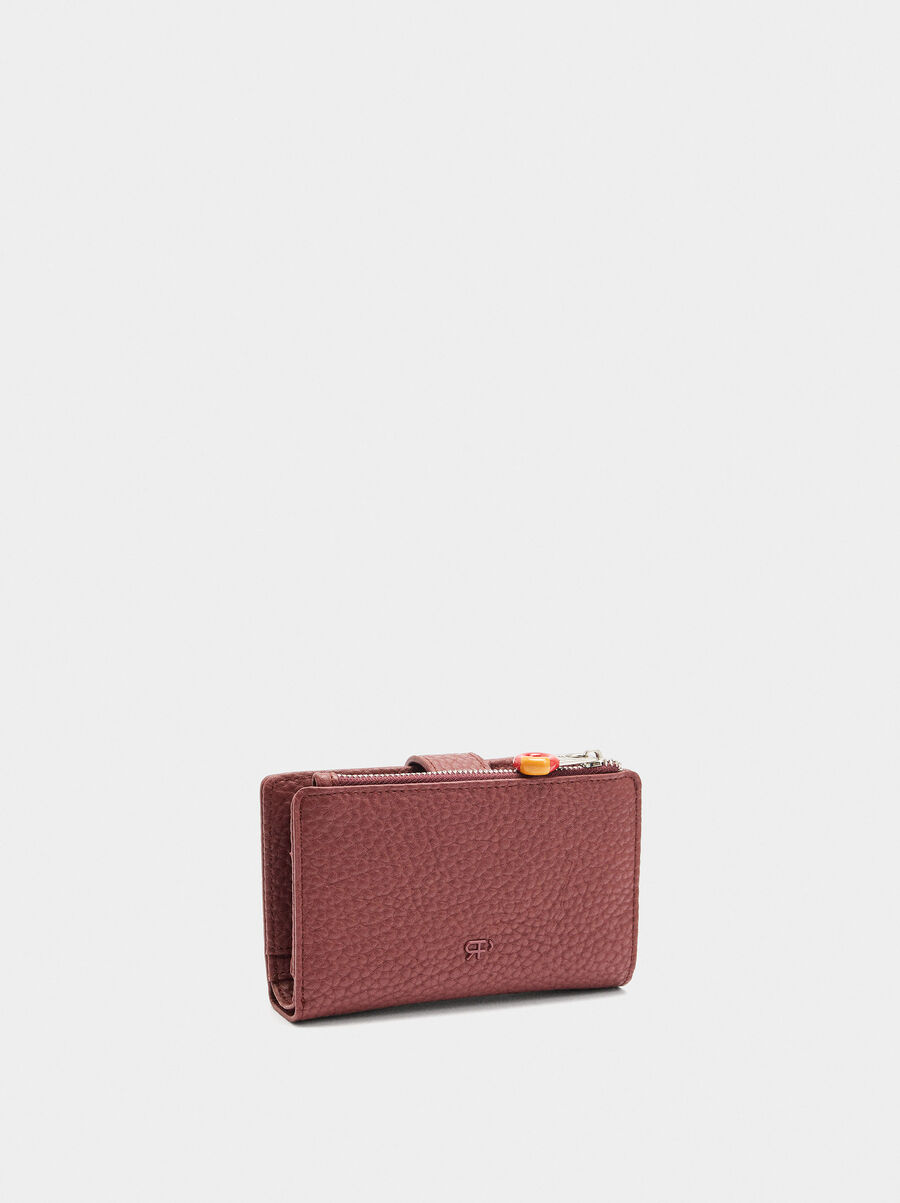 Wallet with double effect texture M