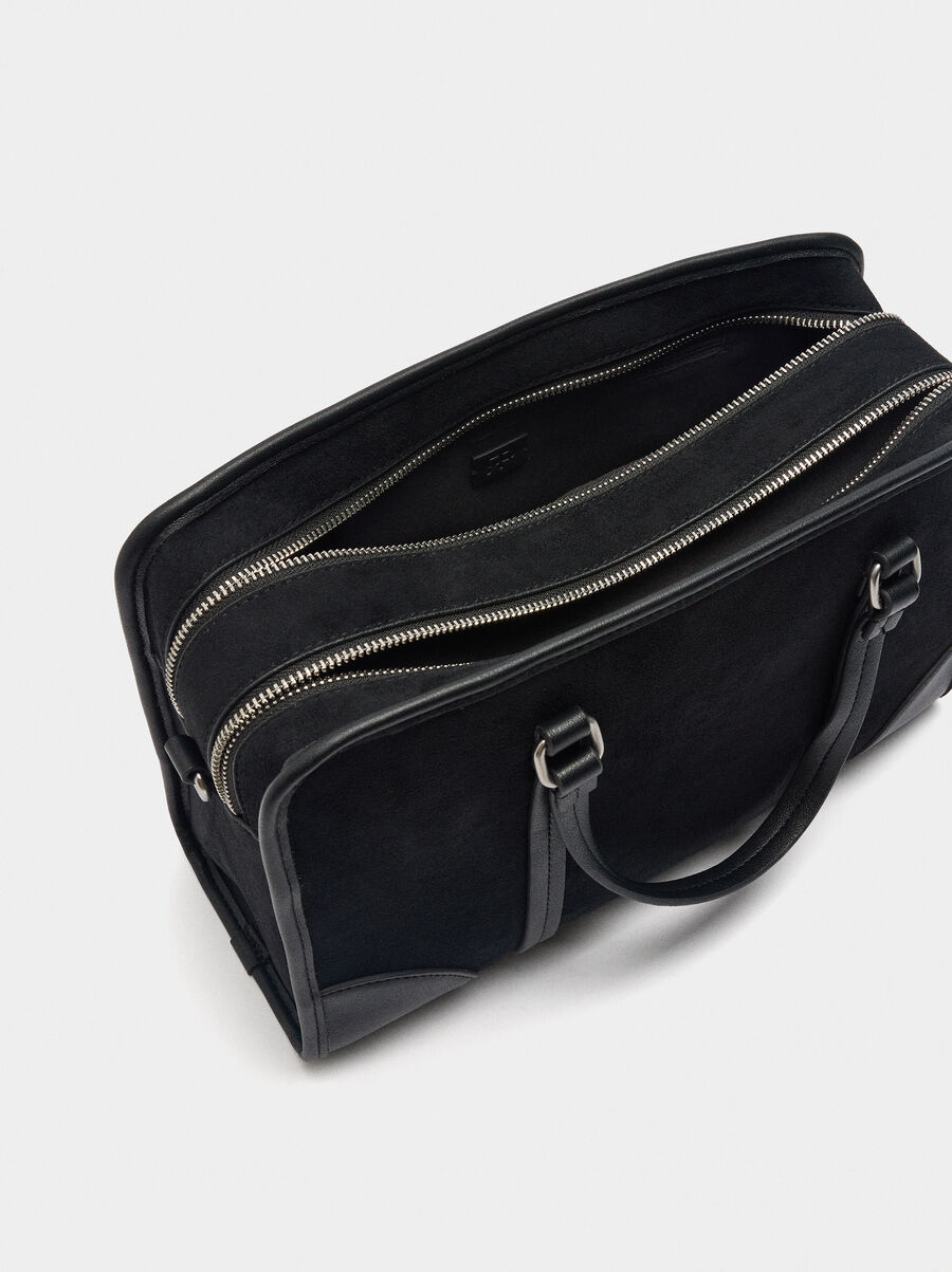 Bolso tote con efecto piel y asa para el hombro