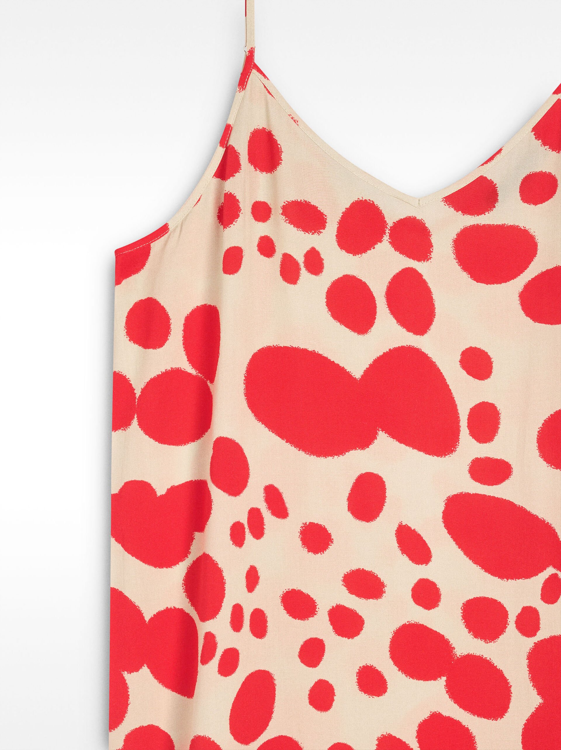 Long printed dress with straps image number 5.0
