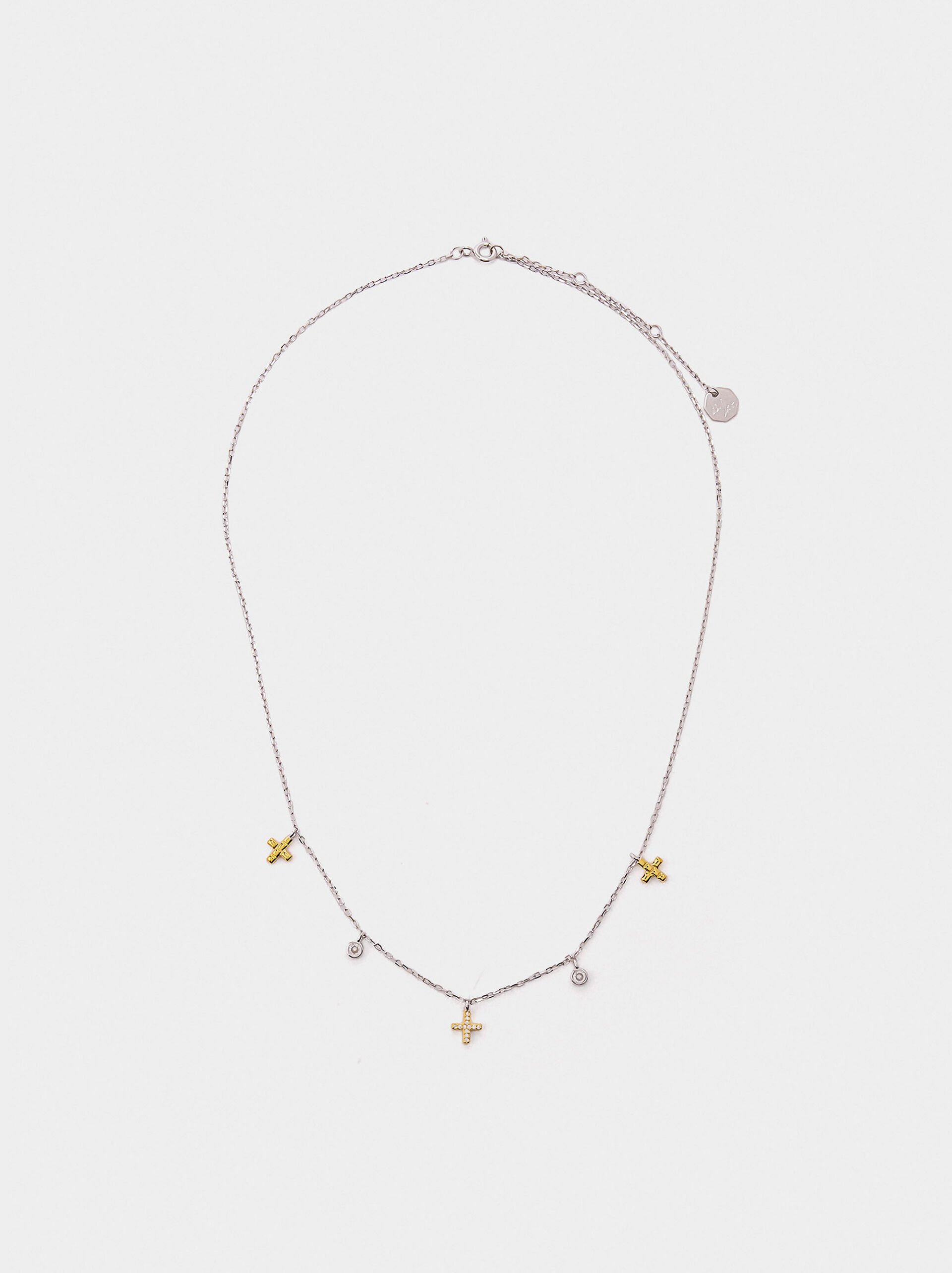 Necklace with zirconia - 925 sterling silver image number 1.0