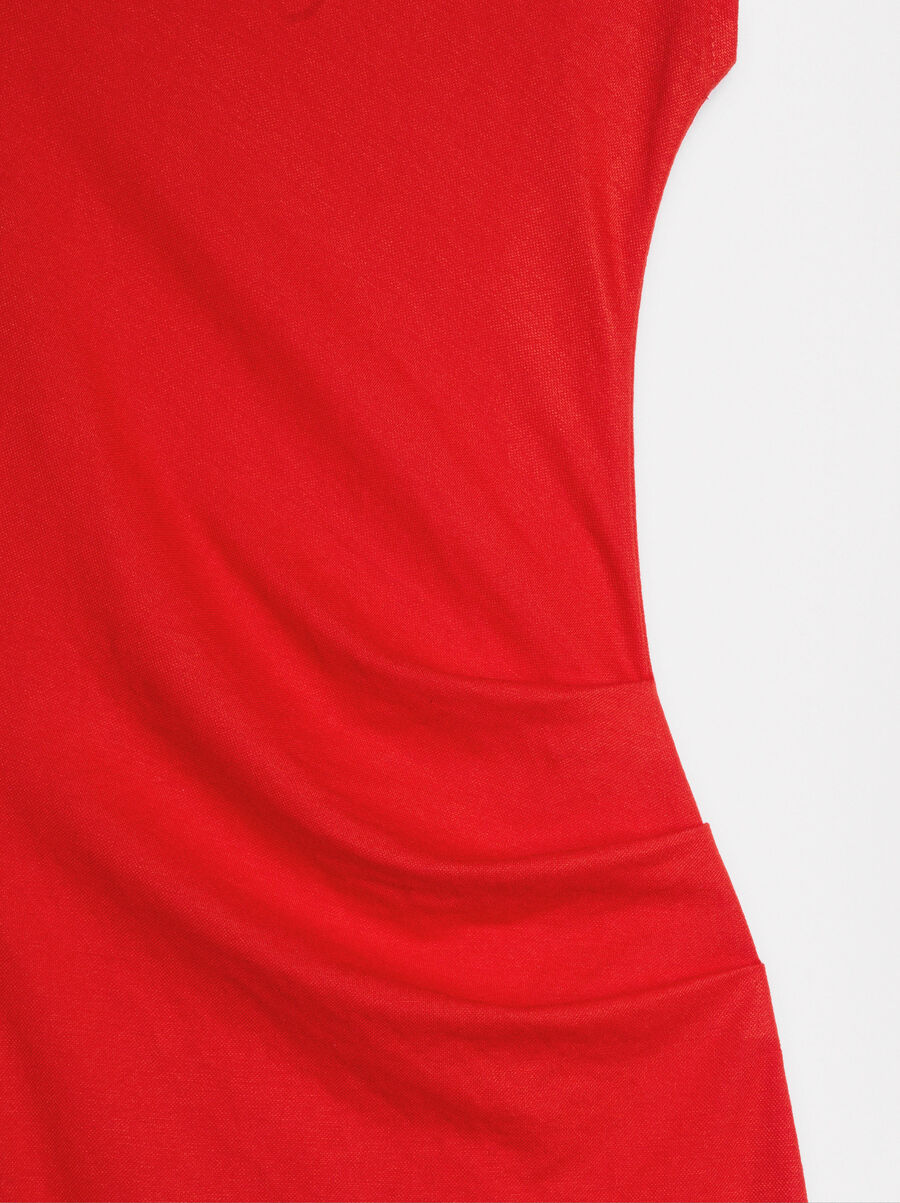 Knit dress with side details