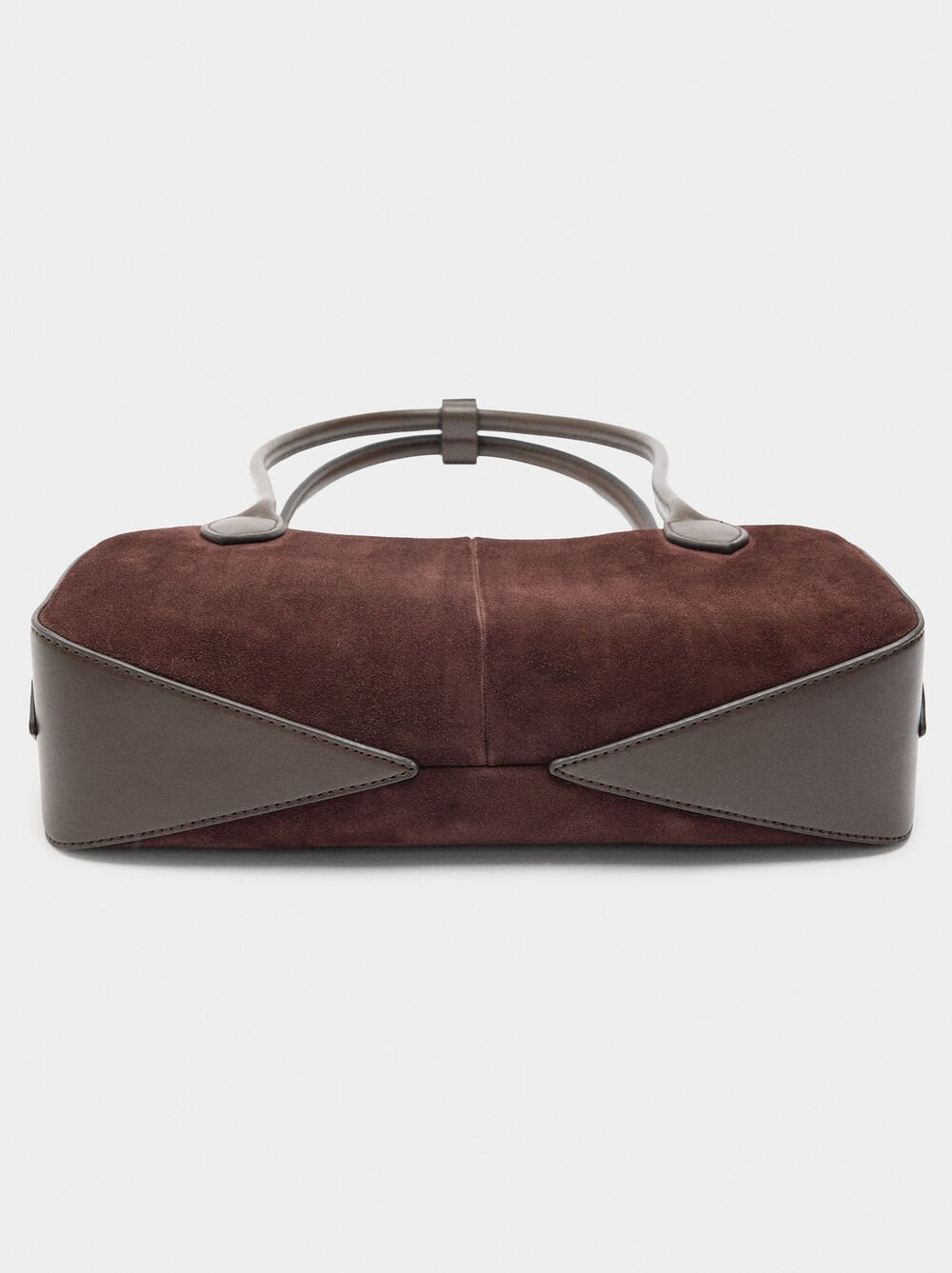 Shoulder bag with leather details