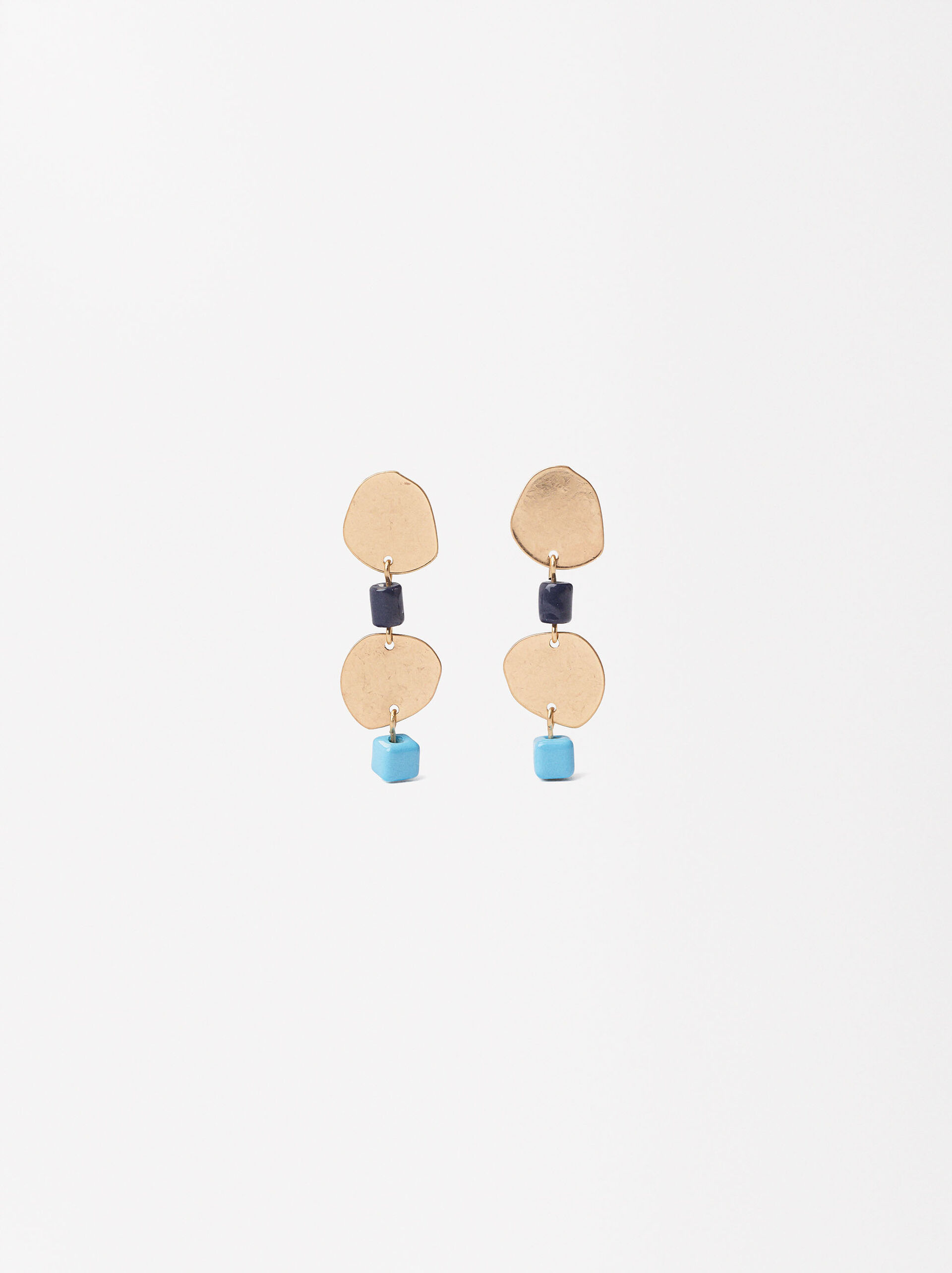 Long Earrings With Colored Details image number 0.0