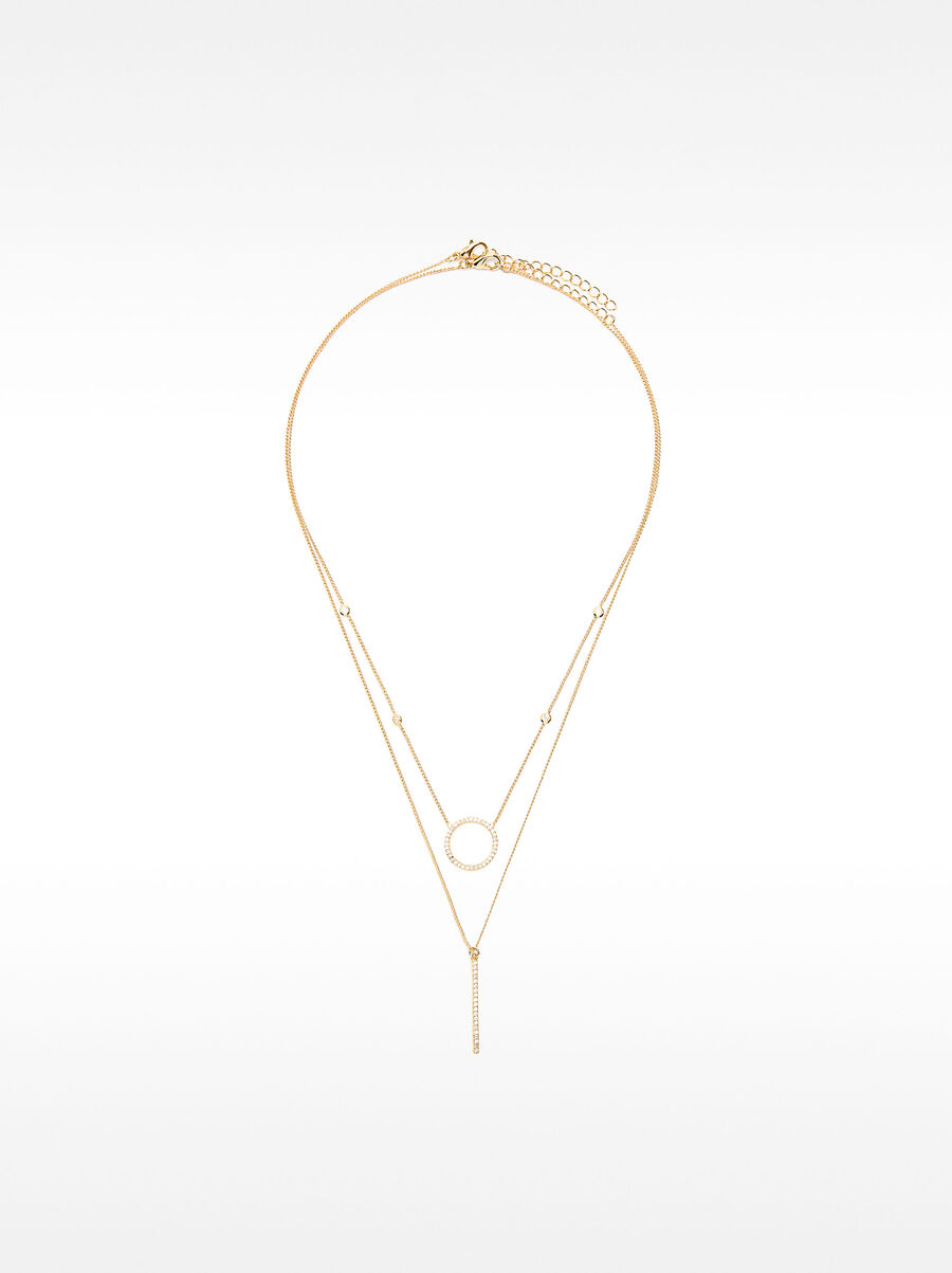 Set of necklaces with zirconia
