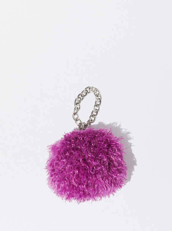 Fur Effect Party Bag, Pink, hi-res