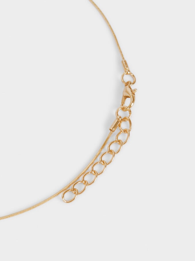Long Shell Necklace, Golden, hi-res