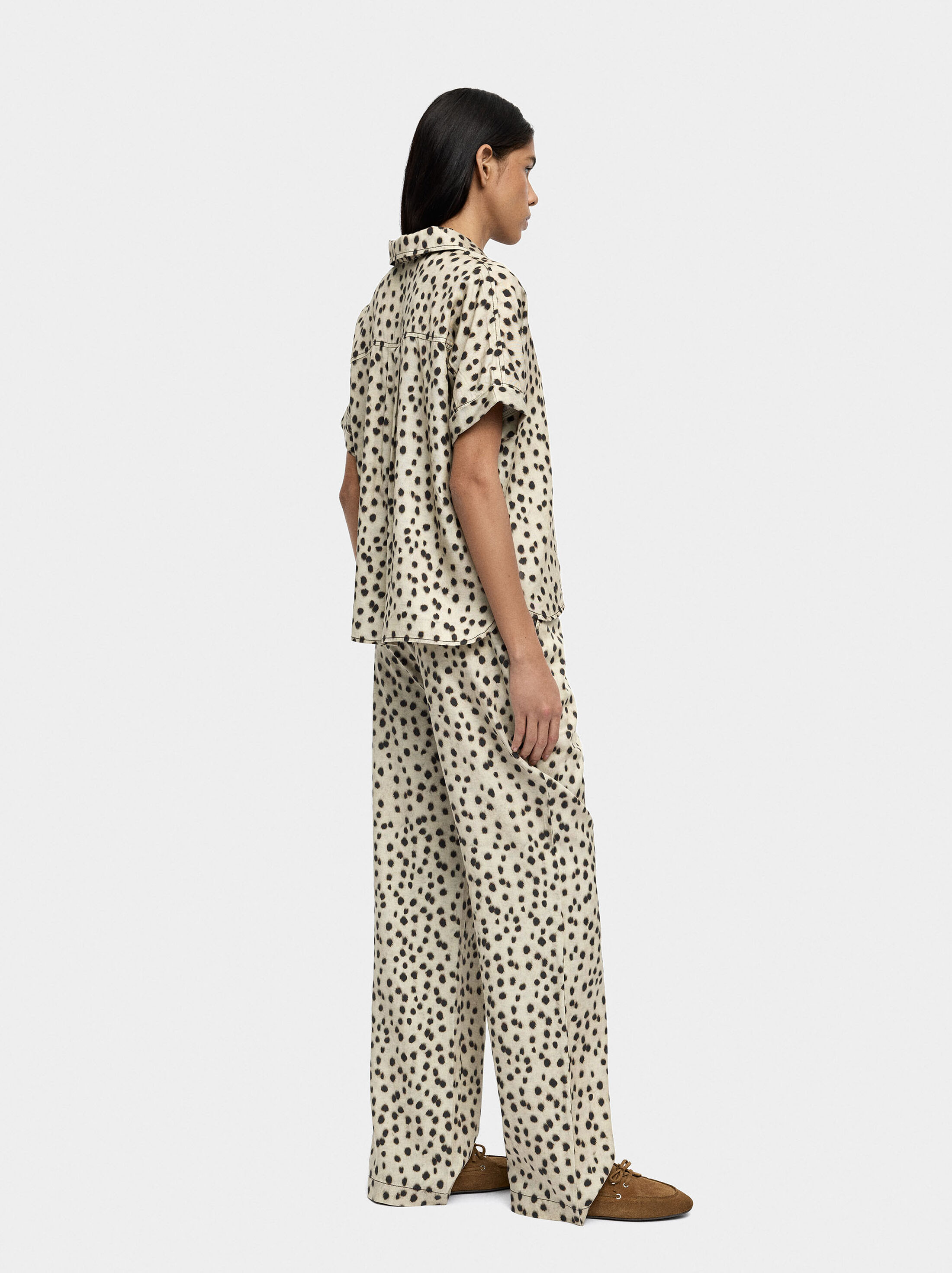 Printed pants 100% lyocell image number 3.0