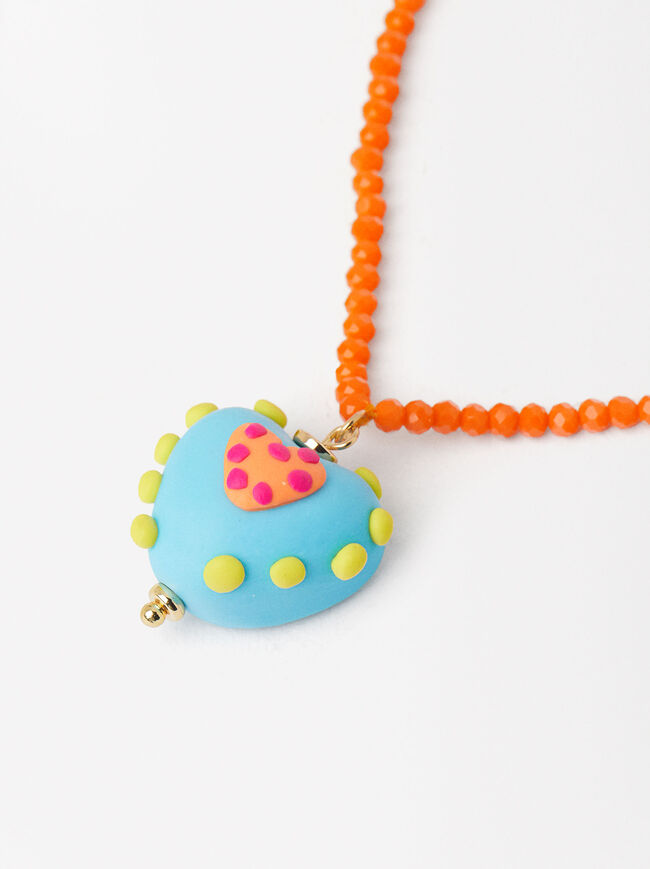 Multicolor Heart Necklace image number 2.0