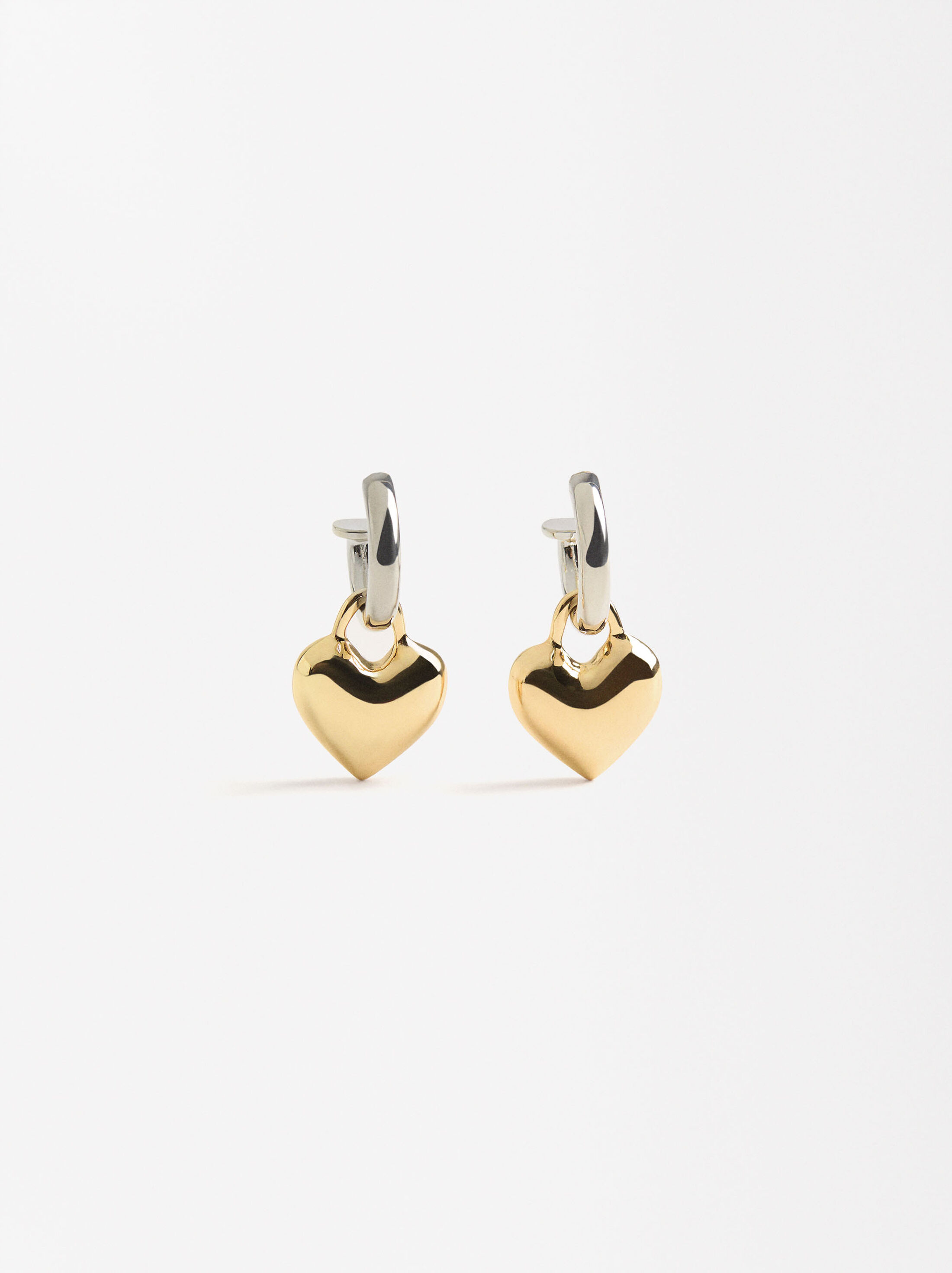Bicolor heart-shaped hoops image number 0.0