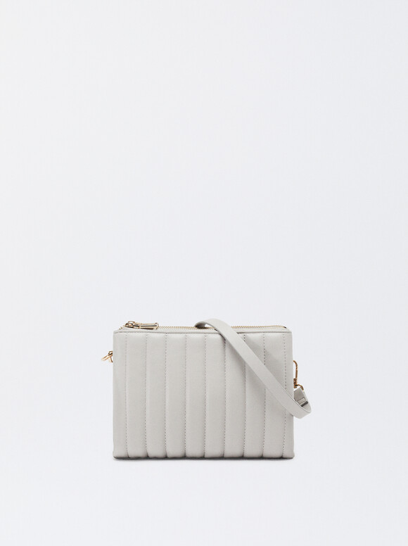 Quilted Crossbody Bag, Ecru, hi-res