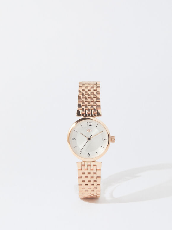 Stainless Steel Rose Gold Watch, _RG, hi-res
