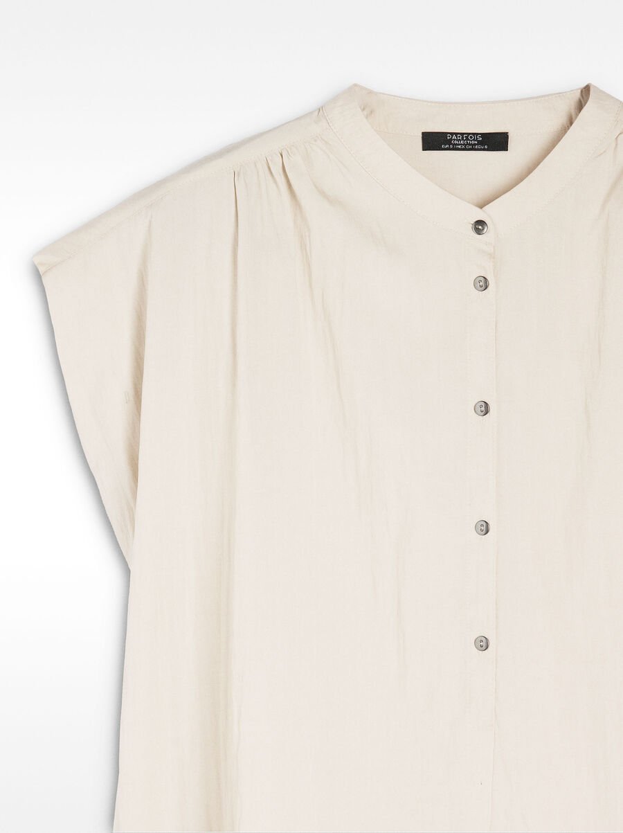 Sleeveless gathered top